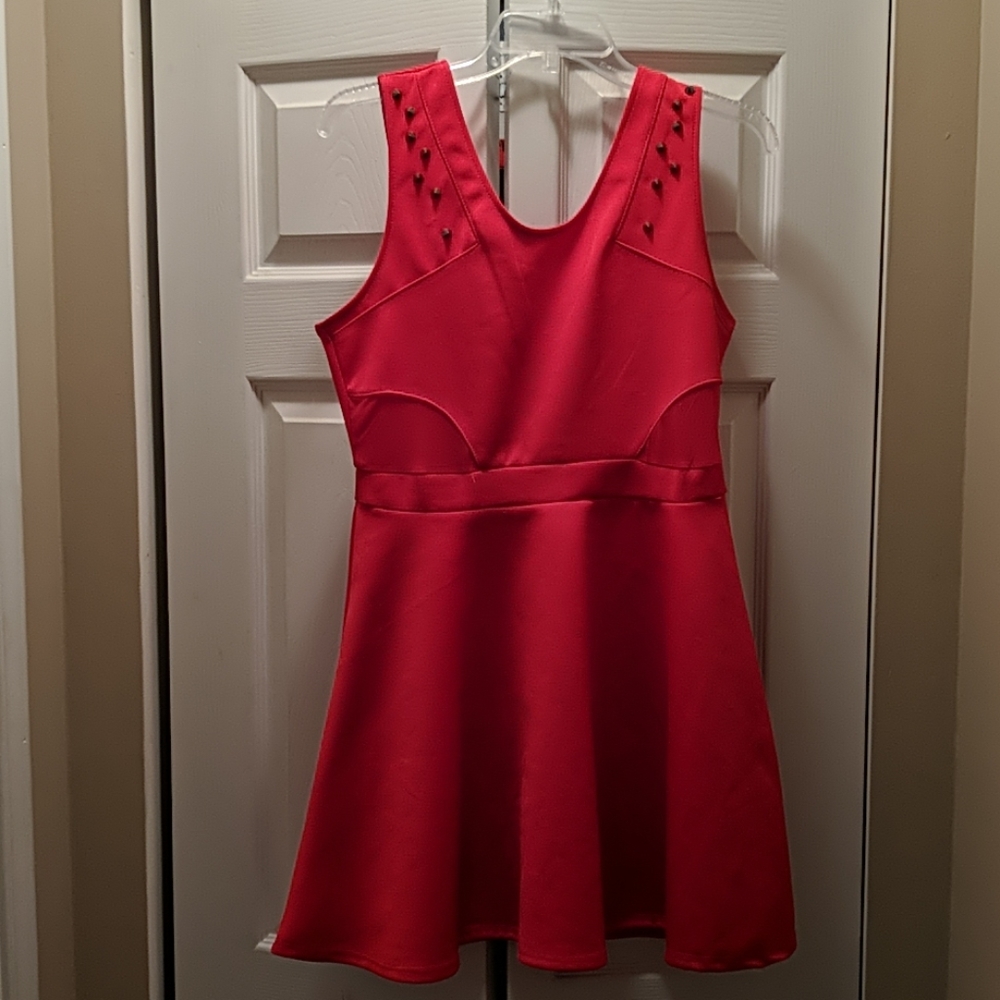 Red party dress